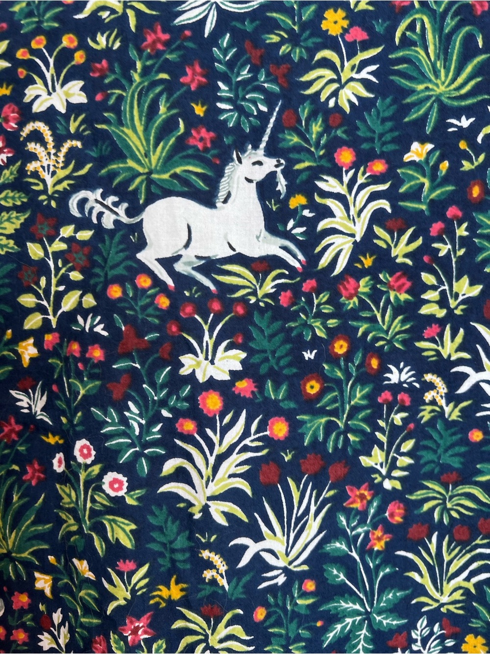 Printfresh Navy Unicorn's Garden Long Sleeve Sleep Shirt. Size 1X. NWT. - Picture 12 of 15